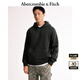 ABERCROMBIE & FITCH男裝24春秋款美式復(fù)古時(shí)尚小麋鹿抓絨重磅連帽衛(wèi)衣KI122-4273 黑色 XS (170/84A)