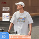 李寧短袖T恤文化衫男子夏季LOGO字母印花圓領運動服AHSU745