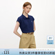 范思藍恩減齡正肩T恤女2025夏裝小蓋袖polo領(lǐng)套頭運動風(fēng)t恤上衣女 寶藍色 M