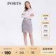 PORTS寶姿商場同款女裝半裙春夏時尚通勤修身半身裙SM8K219MZX007 霧渺粉混色 M