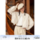 紫涵（ZIHAN）紫涵立領(lǐng)長(cháng)袖棒球服短外套女秋季簡(jiǎn)約休閑小個(gè)子夾克上衣 米色 M