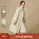 茵曼（INMAN）2025秋冬女裝新款復古連帽高領(lǐng)長(cháng)款羽絨服寬松燈籠袖保暖外套 古杏色 M