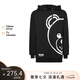 莫斯奇諾（moschino）半面熊環(huán)繞印花男式寬松棉質(zhì)連帽衛(wèi)衣黑色 A 1717 8111 0555 M碼