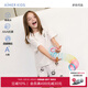 Aimer kids愛慕兒童熊貓樂園親子套頭短袖上衣/三分睡褲/睡裙/爬服AK341E051 AK上衣AK341E051 170