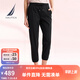 諾帝卡（NAUTICA）【商場(chǎng)同款】女裝春夏新款涼感親膚舒適彈力九分錐形褲女42KO03 黑色0TB L