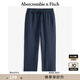 ABERCROMBIE & FITCH男裝24春秋款美式復古時(shí)尚小麋鹿抓絨運動(dòng)衛褲長(cháng)褲KI134-4100 藏青色 L (180/86A)尺碼偏大，建議小一碼
