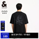 杰克·瓊斯（JACK&JONES） 時尚百搭潮出街膠印刺繡重磅廓形圓領(lǐng)休閑半袖T恤男裝225201058