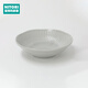 NITORI宜得利家居 日式美濃燒飯碗和風餐具家用甜品餐盤撥水十草 16.5cm輕量淺碗  灰色