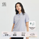 KOLON SPORT/可隆SECO空氣POLO 女子戶外吸濕速干運(yùn)動(dòng)寬松防曬短袖 LKPT4MT532-LB 淺藍(lán)色 L 170/92A