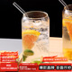 拜杰玻璃杯杯子冷飲可樂(lè )果汁杯樂(lè )扣杯高硼硅玻璃水杯500ML可樂(lè )杯+吸管