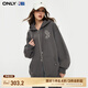 ONLYNBA聯(lián)名款休閑連帽開衫寬松衛(wèi)衣女|12419R006 E39 鐵灰色 XS (155) 76A