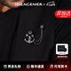 IDEAGEMER925銀船錨胸針男士時尚小眾高級感歐美風商務西裝別針領針領扣潮 925銀船錨胸針