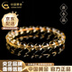 中國黃金（CHINA GOLD）天然黃水晶手串男招財(cái)水晶手鏈轉(zhuǎn)運(yùn)珠手串七夕情人節(jié)禮物送男女友 黃水晶手串 約9-10mm【品牌禮盒】