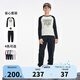 NIKE3BRAND 耐克童裝男女童休閑長(zhǎng)T+長(zhǎng)褲2件套2025春季兒童套裝