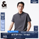 杰克·瓊斯（JACK&JONES）夏季新款潮流行商務(wù)休閑polo衫男士短袖衣服上衣223106004 E39珍珠黑-1 常規(guī) L