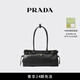 PRADA/普拉達【禮物】女士Prada Bonnie中號牛皮革手提單肩包 黑色
