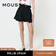 moussy 秋季女裝新款花苞腰頭剪裁設計全棉休閑短褲028GS230-0110 020黑色 S 00001