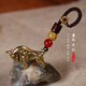 曲美思銅黃銅十二生肖鼠?；⑼谬埳唏R羊猴雞狗豬小掛件創(chuàng  )意編繩鑰匙扣 黃色/GT14 牛 掛繩款