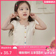LUSON女童女寶寶泡泡袖坎肩背心女2025夏季嬰兒洋氣短袖上衣t恤