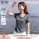 香影正肩灰色t恤女短袖2025夏裝新款高級(jí)感修身顯瘦圓領(lǐng)小衫上衣 深灰 M