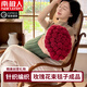 南極人七夕玫瑰花束毯子成品毛線(xiàn)團手工編織毛毯送老婆女友禮物沙發(fā)蓋毯星穹紅【玫瑰花束毛毯成品】小號花束-16*50cm蓋毯-85*110cm