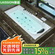 LAISSION【德國】嵌入式恒溫沖浪按摩浴缸亞克力成人普通家用浴池鑲嵌式 方形恒溫+藍牙臭氧+氣泡彩燈 1.8m