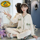 G.DUCKKIDS兒童睡衣女孩2025新款秋冬季長袖純棉女童春秋薄款網(wǎng)紅中大童12歲 LDE1052 80 M碼【高150-160CM重95斤】