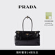 PRADA/普拉達【禮物】女士Prada Bonnie大號牛皮革手提單肩包 黑色
