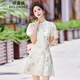 佰藍(lán)嬌新中式國風(fēng)套裝女夏季2025新款盤扣旗袍裙子高腰顯瘦短褲子兩件套 圖片色 M