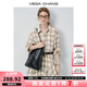 VEGA CHANG襯衫連衣裙女2025新款夏氣質(zhì)度假格子設(shè)計(jì)感小個(gè)子短裙 卡其色格紋 M