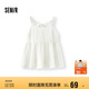 森馬（Semir）襯衫女無(wú)袖設(shè)計(jì)感蝴蝶結(jié)可愛(ài)2025夏花苞肌理上衣吊帶107425104009