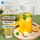 阿司倍鷺（ASVEL）塑料冷水壺大容量涼水壺泡茶壺冰箱果汁壺扎壺食品級耐高溫 2.1L
