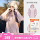 駱駝（CAMEL）戶外沖鋒衣男女外套三合一可拆卸兩件防風(fēng)防水防暴雨登山服裝 A23CA46175，木黛色，女款 M