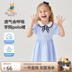 Classic Teddy精典泰迪女童連衣裙兒童裙子夏季淑女學(xué)院風(fēng)公主裙甜美 晶藍 110