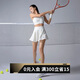 Monster Guardians運(yùn)動(dòng)半身裙女 高腰顯瘦雙層打底防走光戶外休閑網(wǎng)球短裙 本白色 L