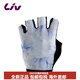 捷安特（GIANT）Liv麗以芙基礎半指手套柔軟舒適自行車(chē)單車(chē)騎行女士夏季短指手套 白藍 M
