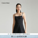 Calvin Klein運(yùn)動【速干】夏季女士瑜伽性感運(yùn)動ck網(wǎng)球裙吊帶連衣裙4WS4D909 001-太空黑 M