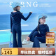 圖圖小象女童瑜伽服套裝親子涼感l(wèi)ulu跑步兩件套 藏青色  130 身高約130cm