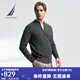 諾帝卡（NAUTICA） 【商場同款】男裝春夏款挺闊棉羊毛混紡毛衣開衫男SO3305-N 深花灰0MR XL