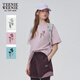 Teenie Weenie小熊T恤女2025年夏季新款活力清新休閑上衣圓領(lǐng)短袖T恤女 A-粉色 M