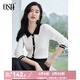 歐莎（OSA）小香風(fēng)撞色長袖輕薄針織衫白色女上衣內(nèi)搭女可外穿2025年秋新款 白色 M
