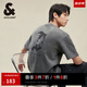 杰克·瓊斯（JACK&JONES）男裝復(fù)古簡(jiǎn)約舒適基礎(chǔ)百搭哥特字母飛鳥(niǎo)寬松圓領(lǐng)短袖T恤男 石雕灰E05 L (180)