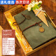 協(xié)同 相冊本紀念冊出游復(fù)古皮質(zhì)文藝DIY手工活頁創(chuàng)意粘貼式覆膜旅游生日禮物 薄荷青-高檔禮盒（含燈串+花束+賀卡+彩色筆）