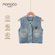 瑪米瑪卡男童馬甲外套秋冬兒童韓版休閑牛仔馬甲 04藍色   110   