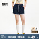 森馬（Semir）休閑褲女撞色運(yùn)動(dòng)風(fēng)夏季2025顯瘦寬松字母A字短褲潮109325125006