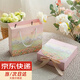 斐月伽禮物盒油畫風(fēng)禮盒空盒子生日七夕節(jié)送禮物禮品盒送女朋友同學(xué)禮盒 花海云海 禮盒+禮袋 紫粉 1個(gè)