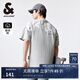 杰克·瓊斯（JACK&JONES）25年男裝春夏重磅純棉寬松休閑多色短袖T恤男小眾個性上衣情侶款 G41淺花灰色 M