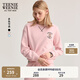 Teenie Weenie小熊女裝衛(wèi)衣2025冬秋新款保暖舒適加絨基礎(chǔ)圓領(lǐng)上衣 淺粉色 M