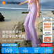 moodytiger女童微喇褲涼感防曬夏款兒童運(yùn)動褲休閑高彈長褲透氣速干修身褲子