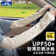 目丸開車防曬手袖夏季護(hù)袖女2025新款手臂袖套寬松冰絲男防紫外線冰袖 米色 1雙